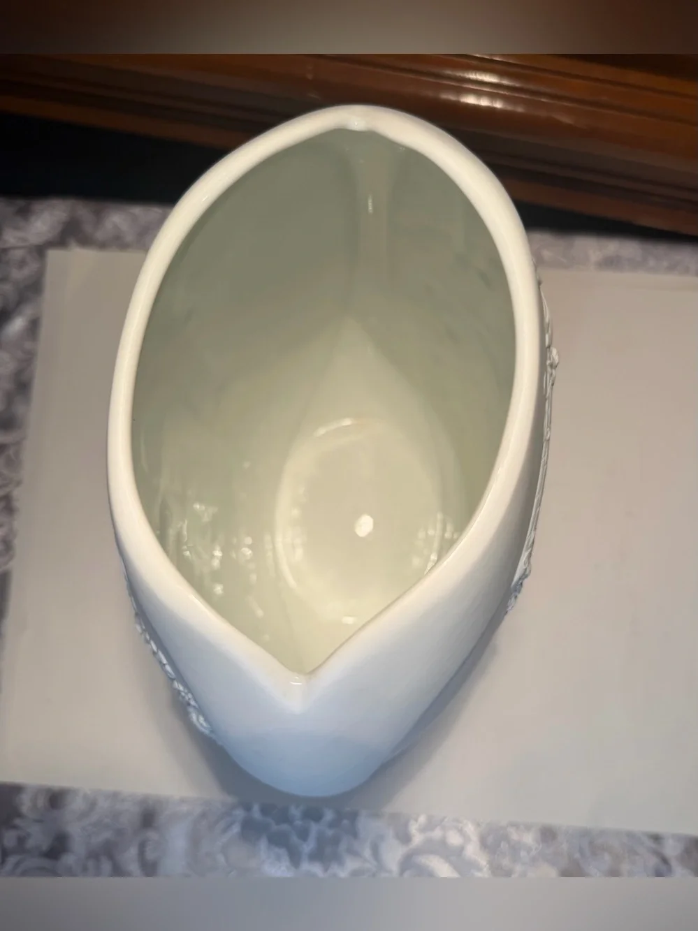 Vintage White Bisque Porcelain Vase by Kaiser Porzellan In Germany
